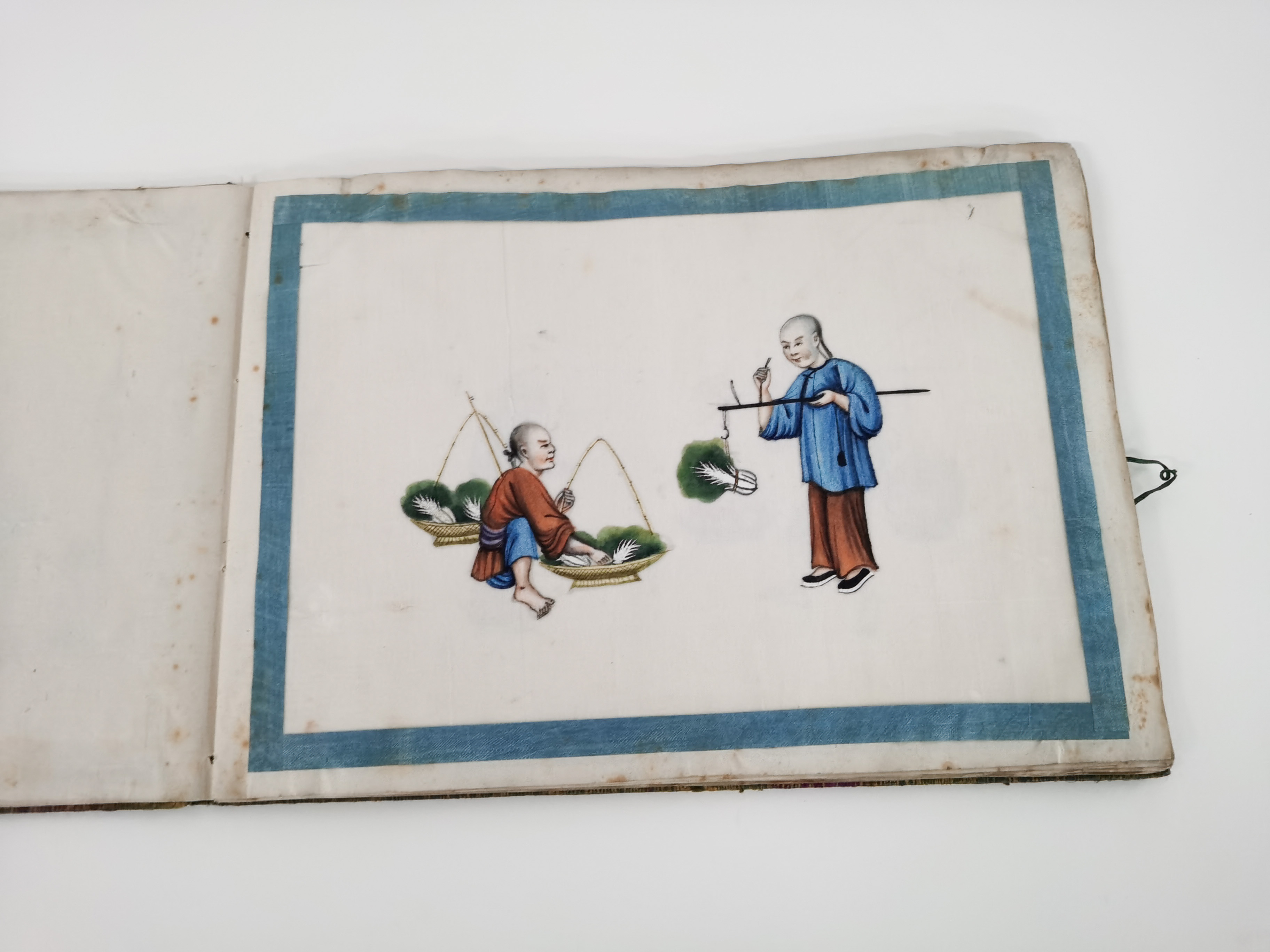 十九世纪市井生活图通草画册