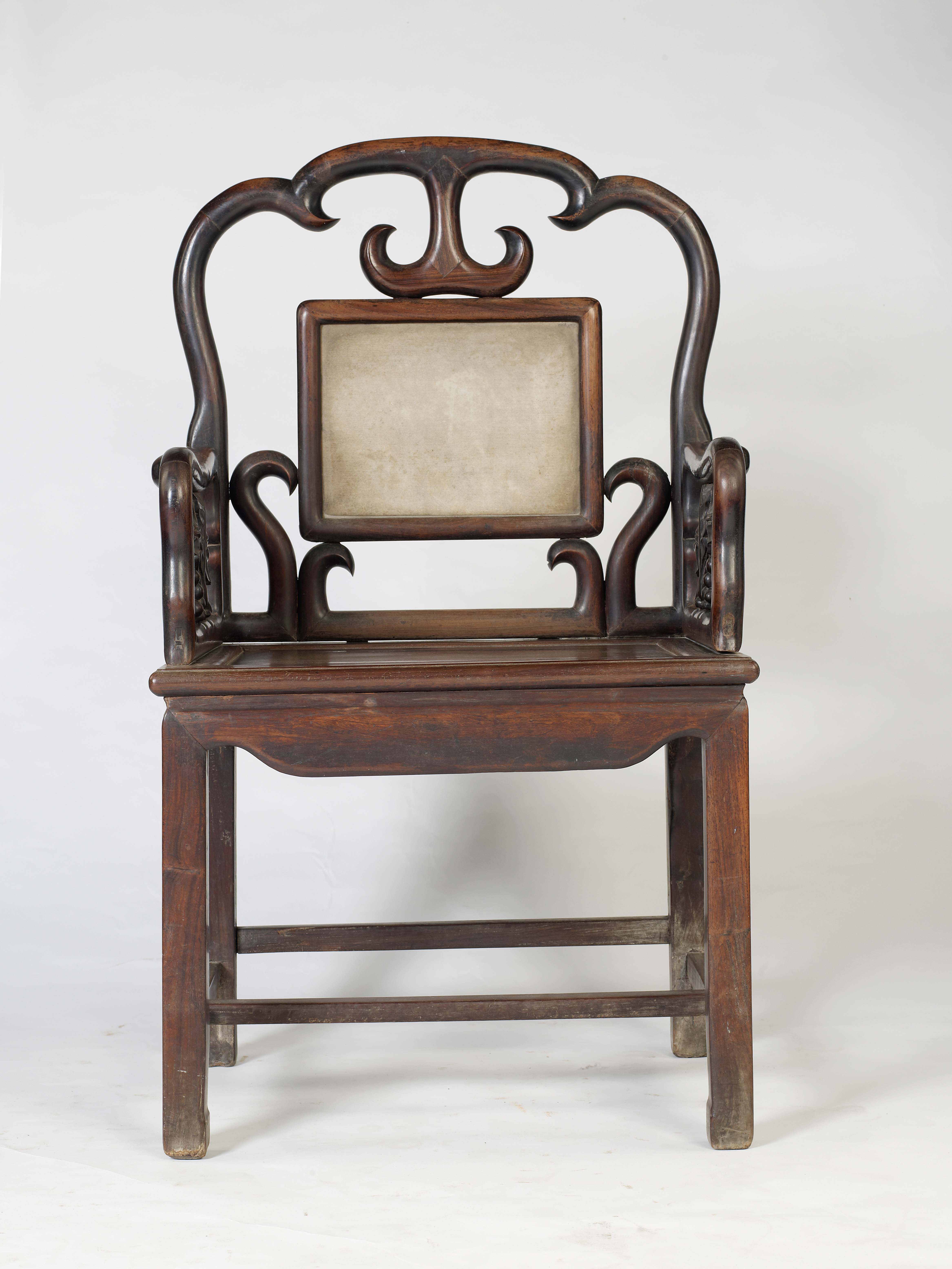 清酸枝木云石扶手椅-26