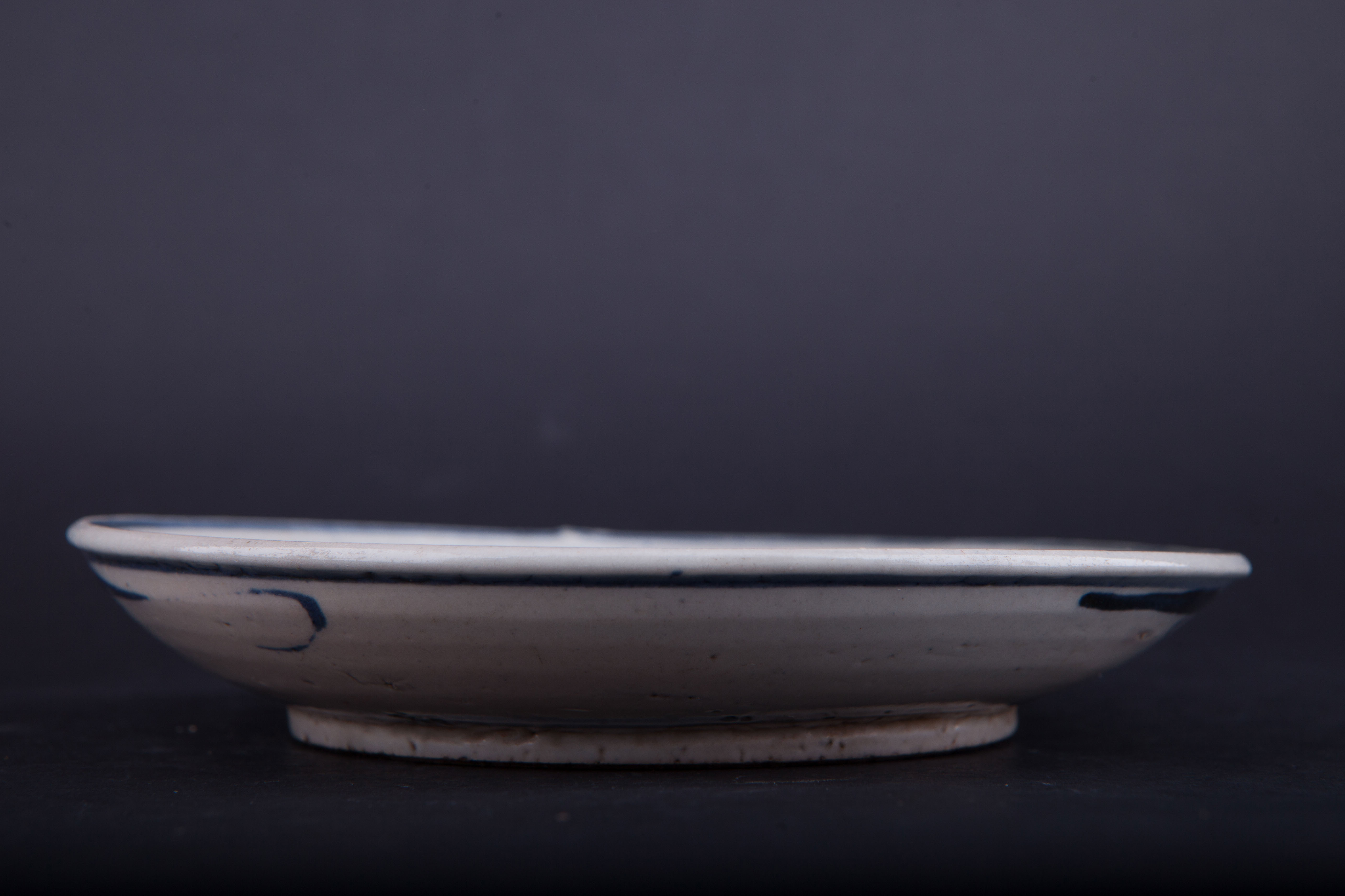 清青花花卉纹盘-166