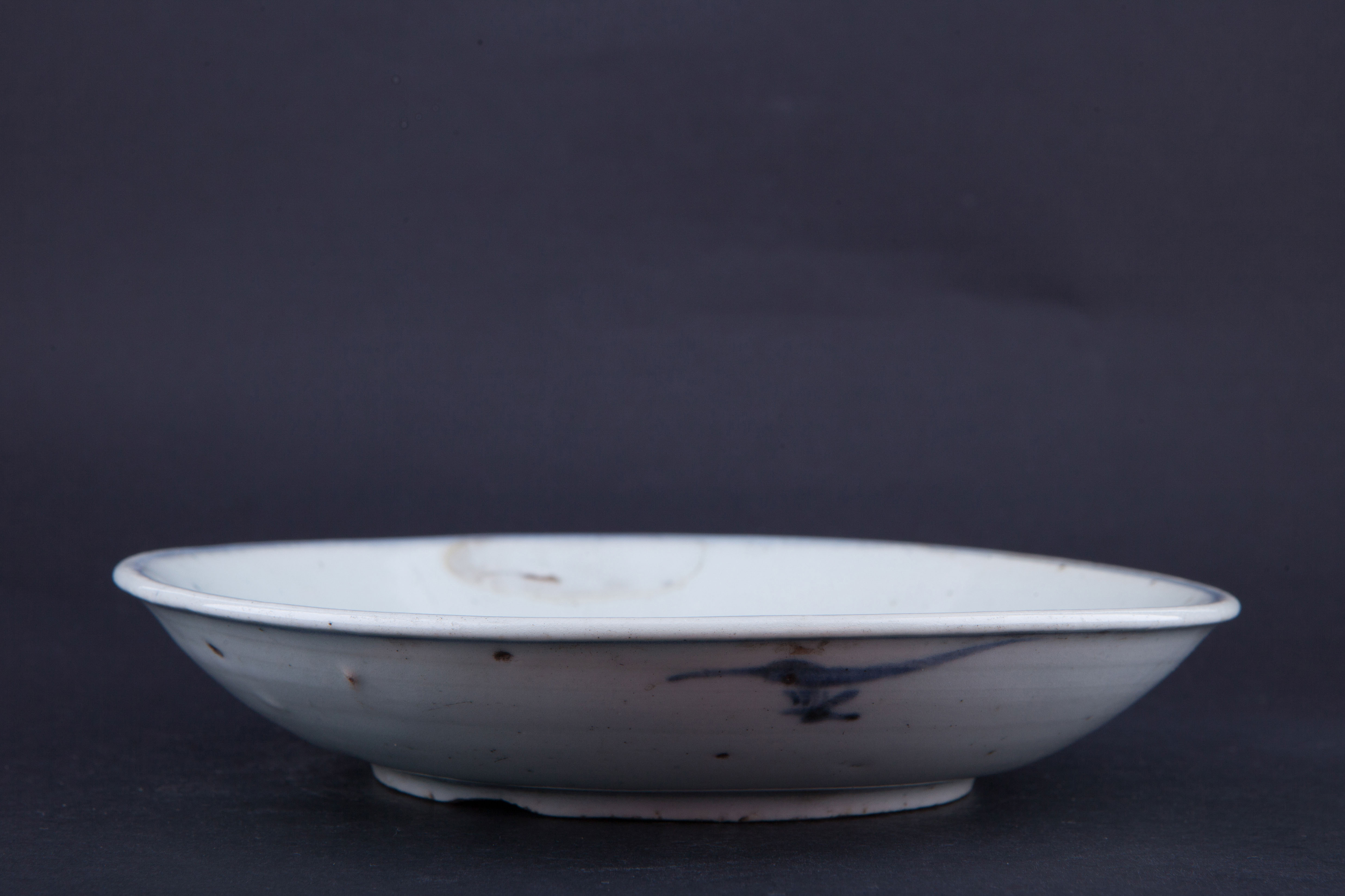 清青花花卉纹盘-136