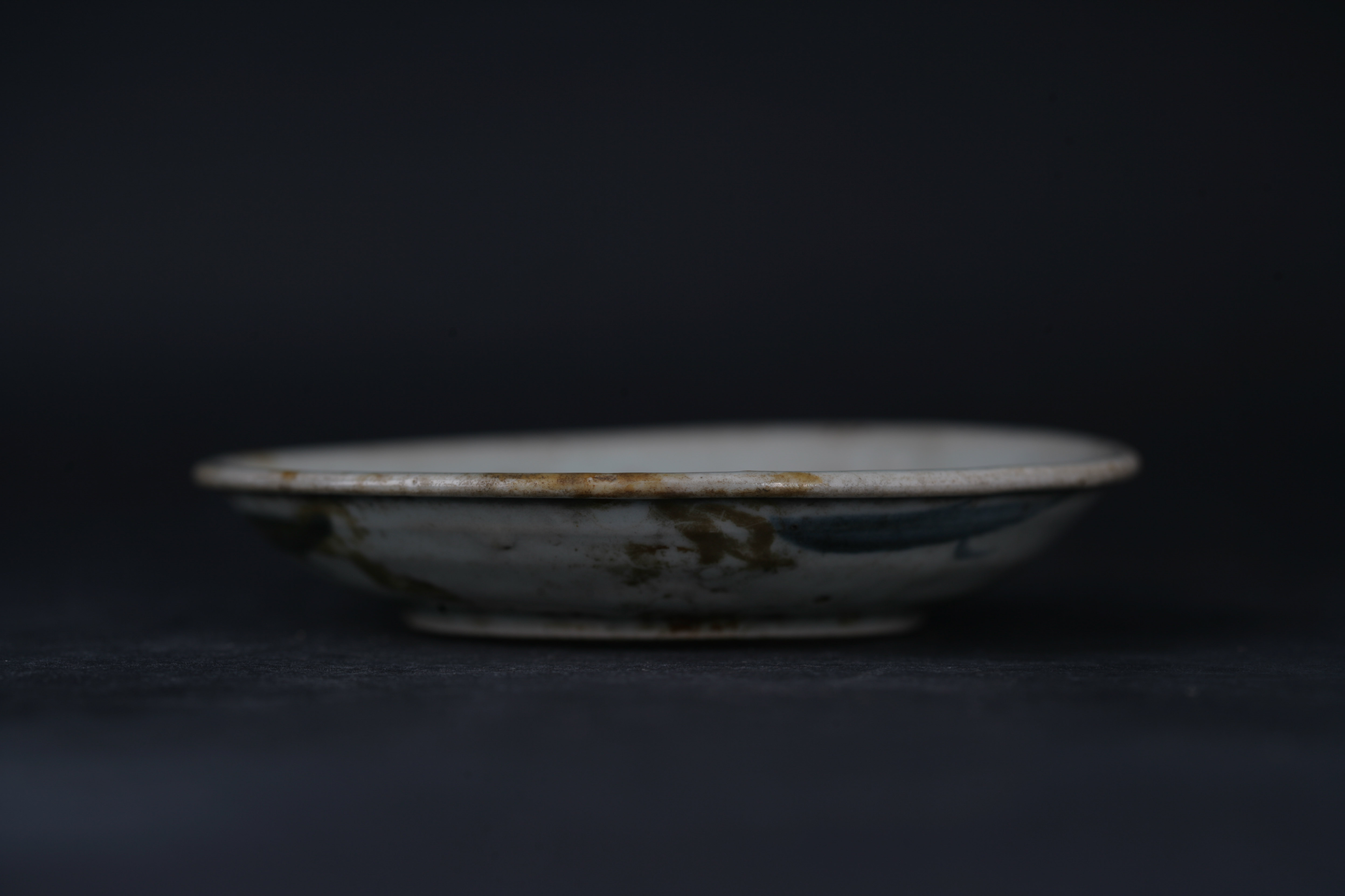 清青花芭蕉纹碟-109