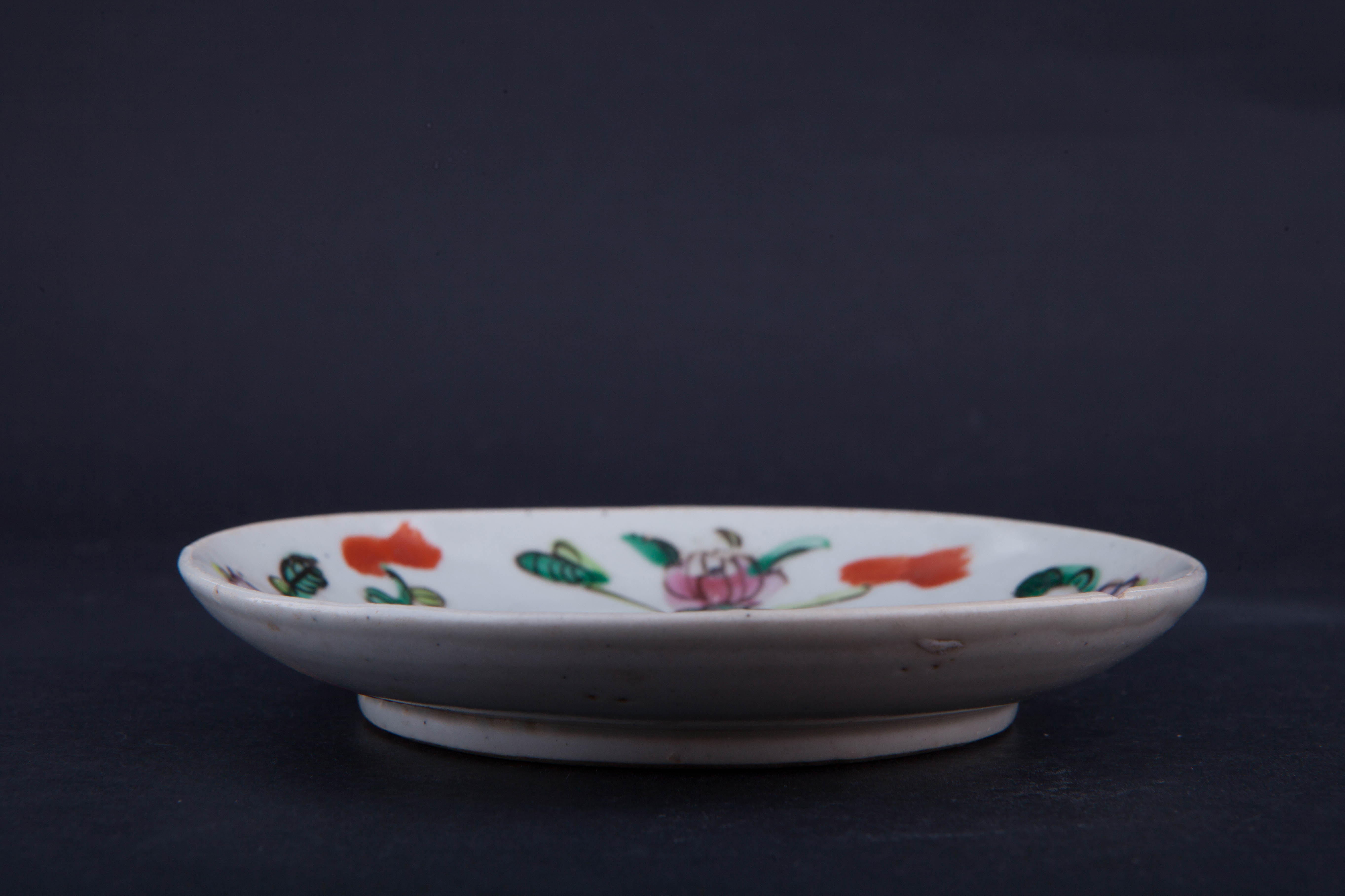 清粉彩四季花卉纹碟-41