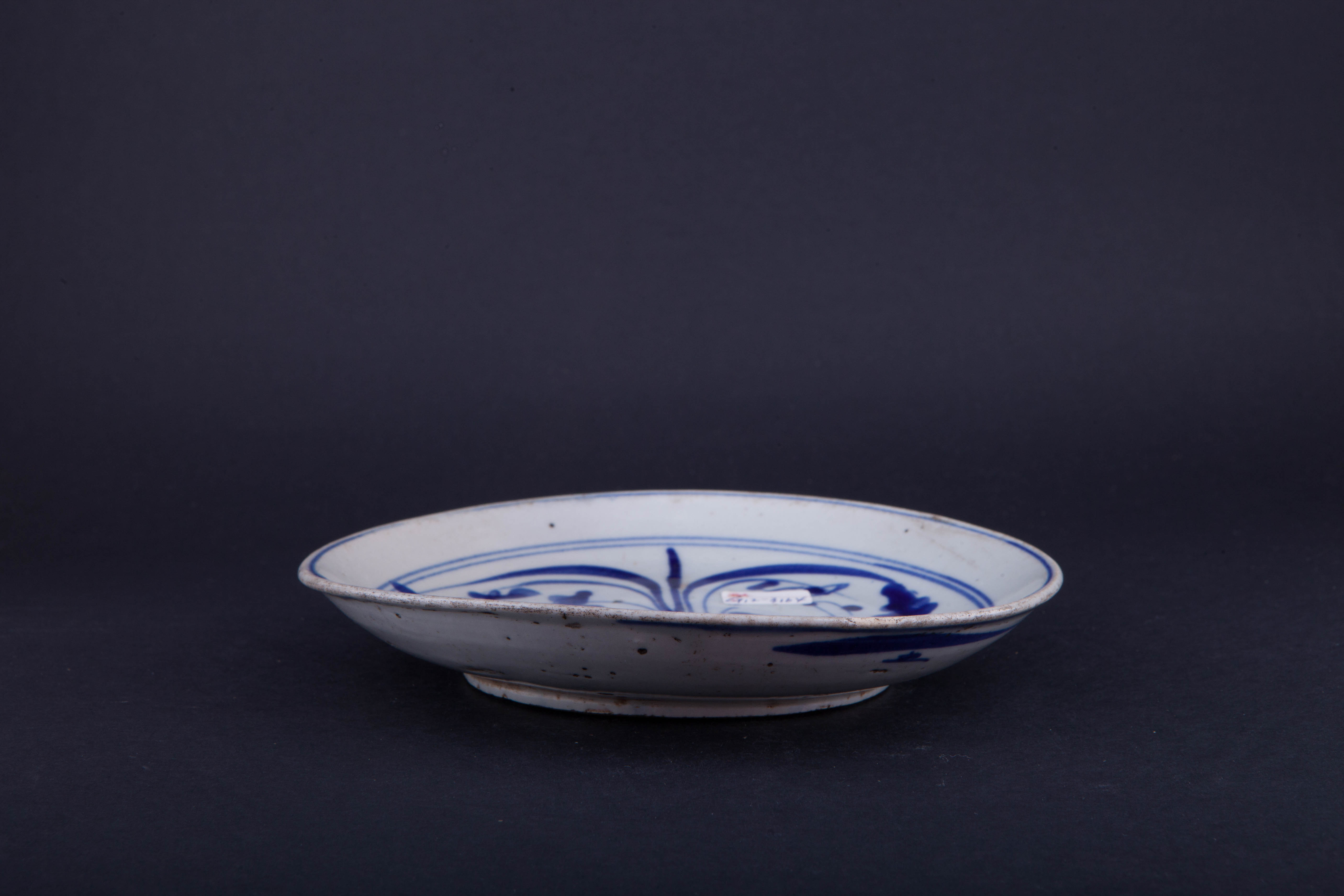 清青花花卉纹盘-282