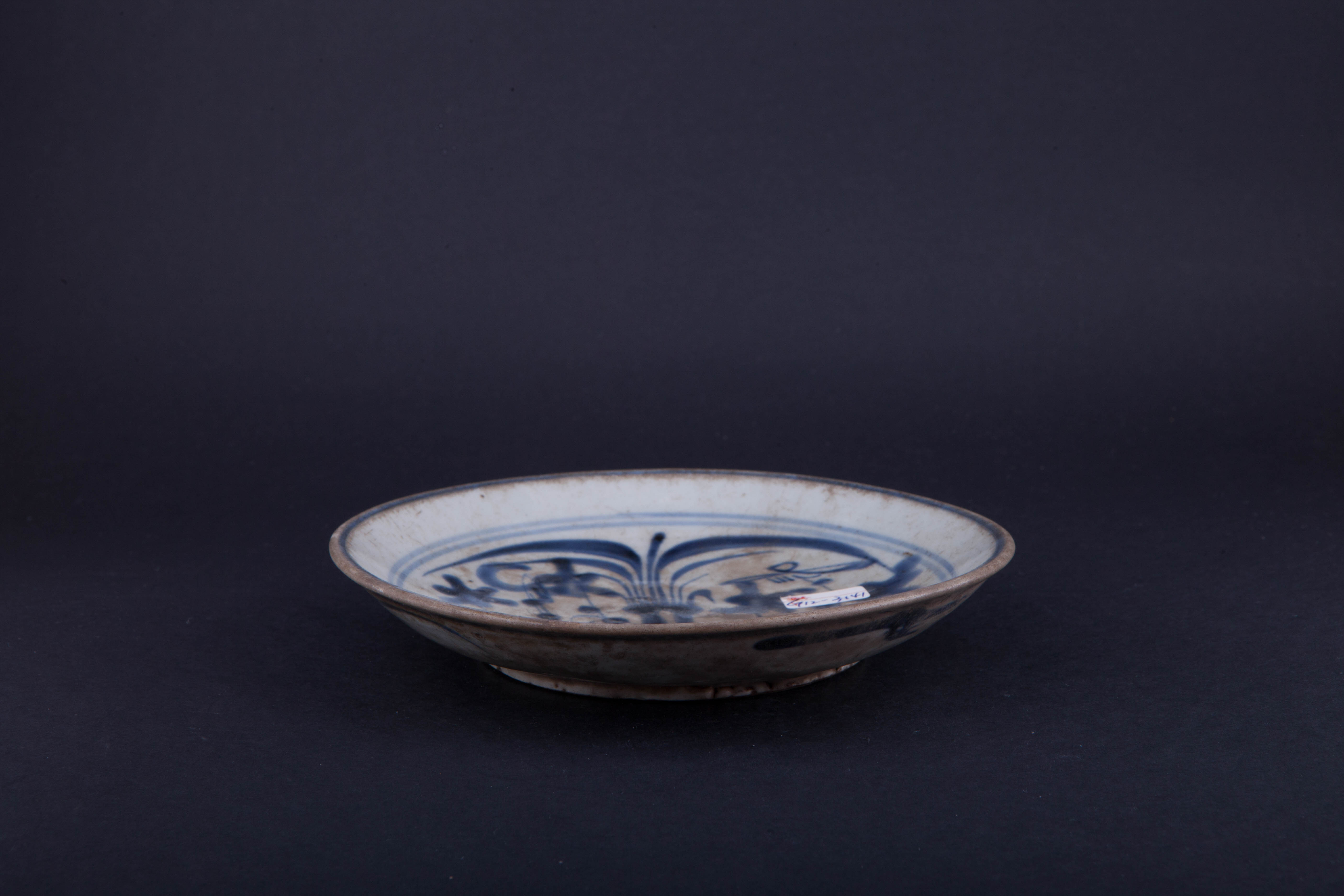 清青花花卉纹盘-259