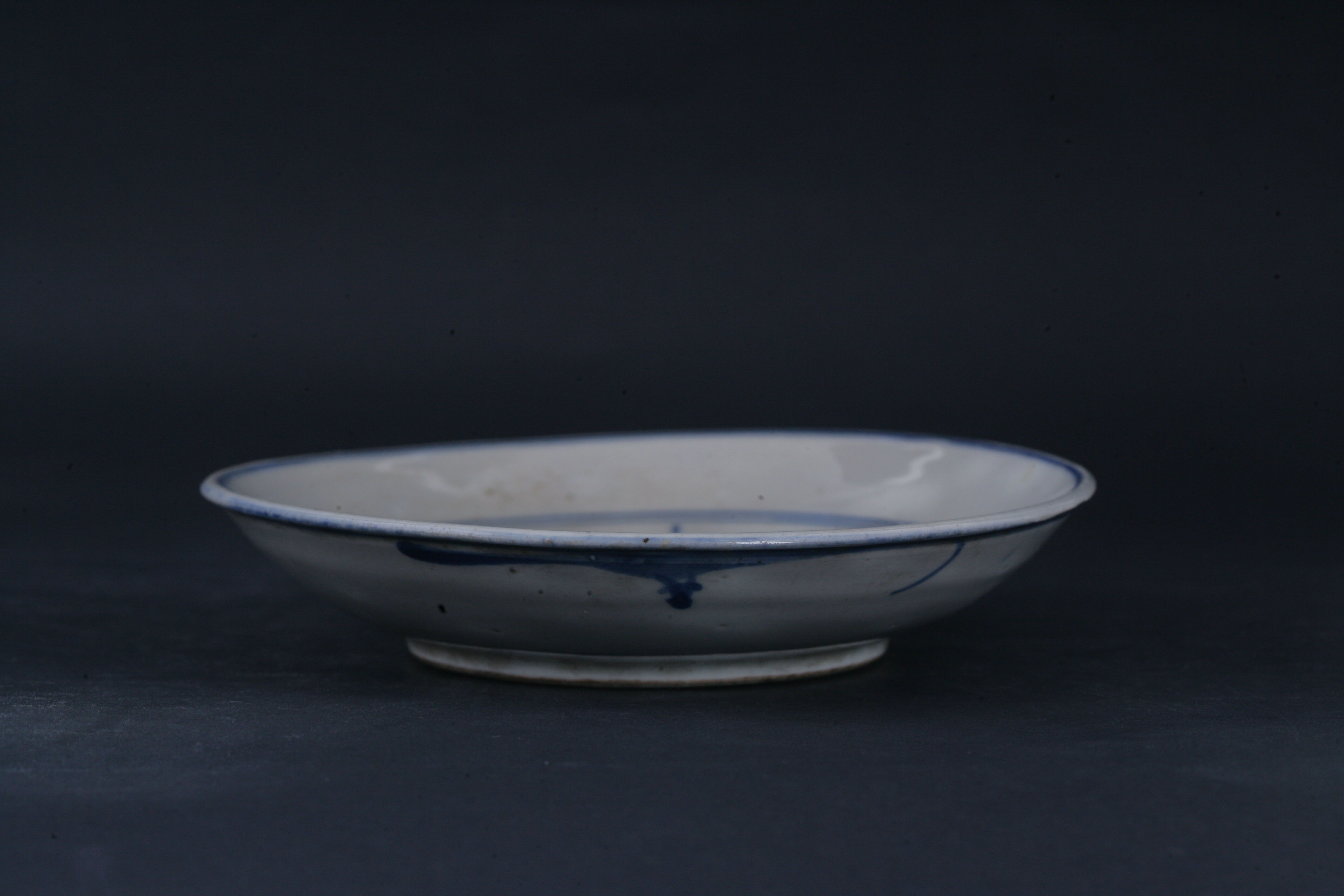 清青花芭蕉纹盘-8