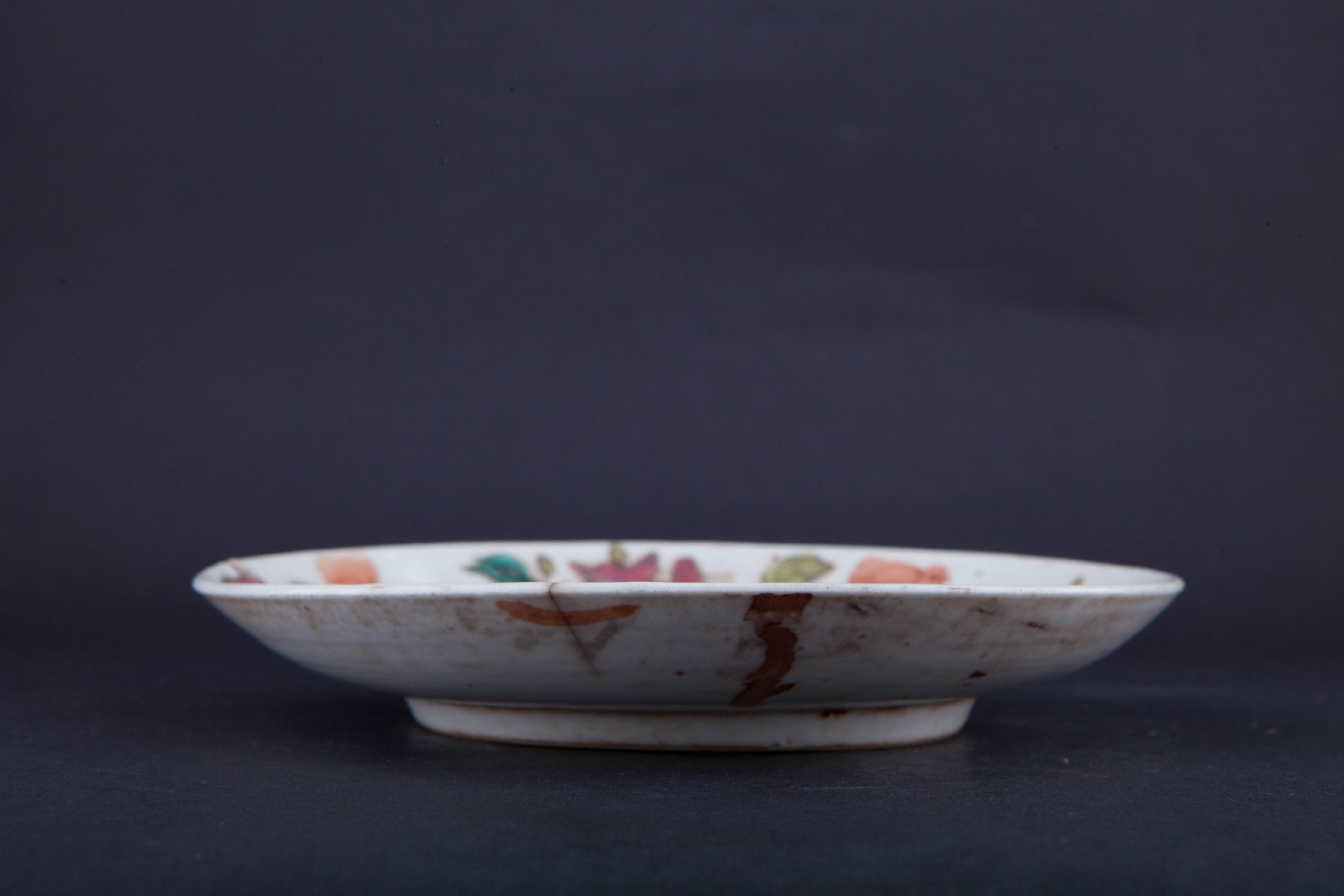 清粉彩四季花卉纹碟-26