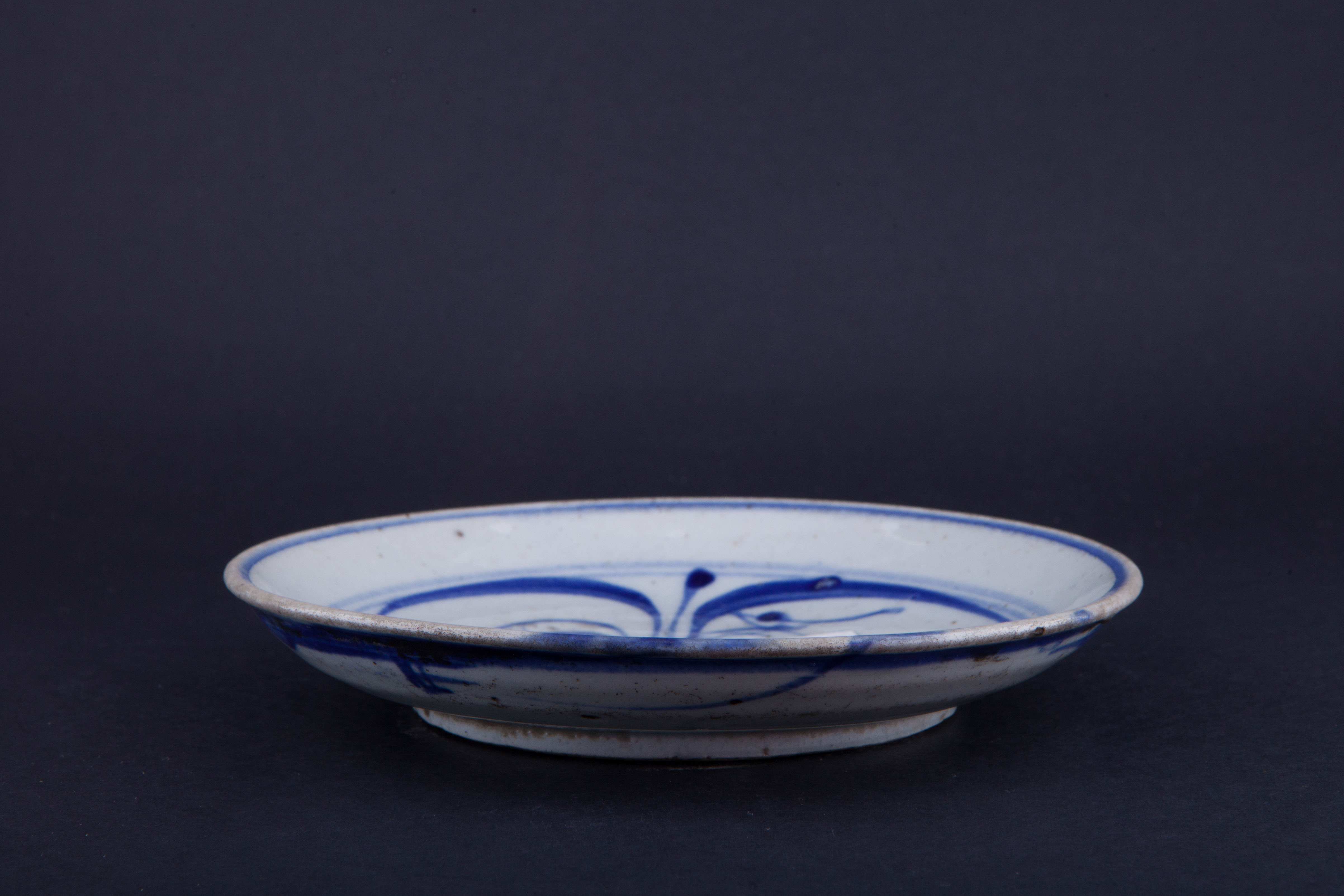 清青花花卉纹盘-277