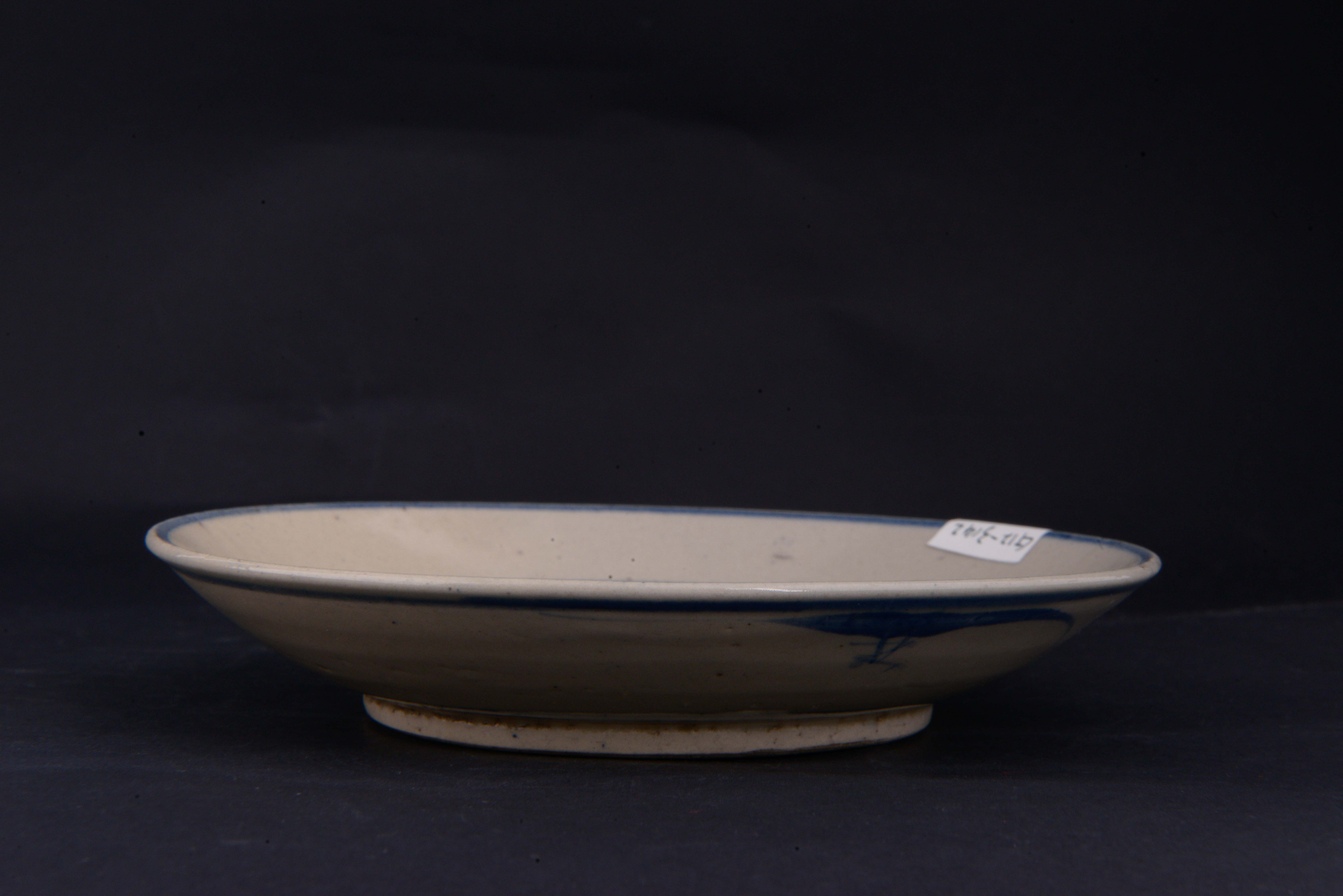 清青花花卉纹盘-260