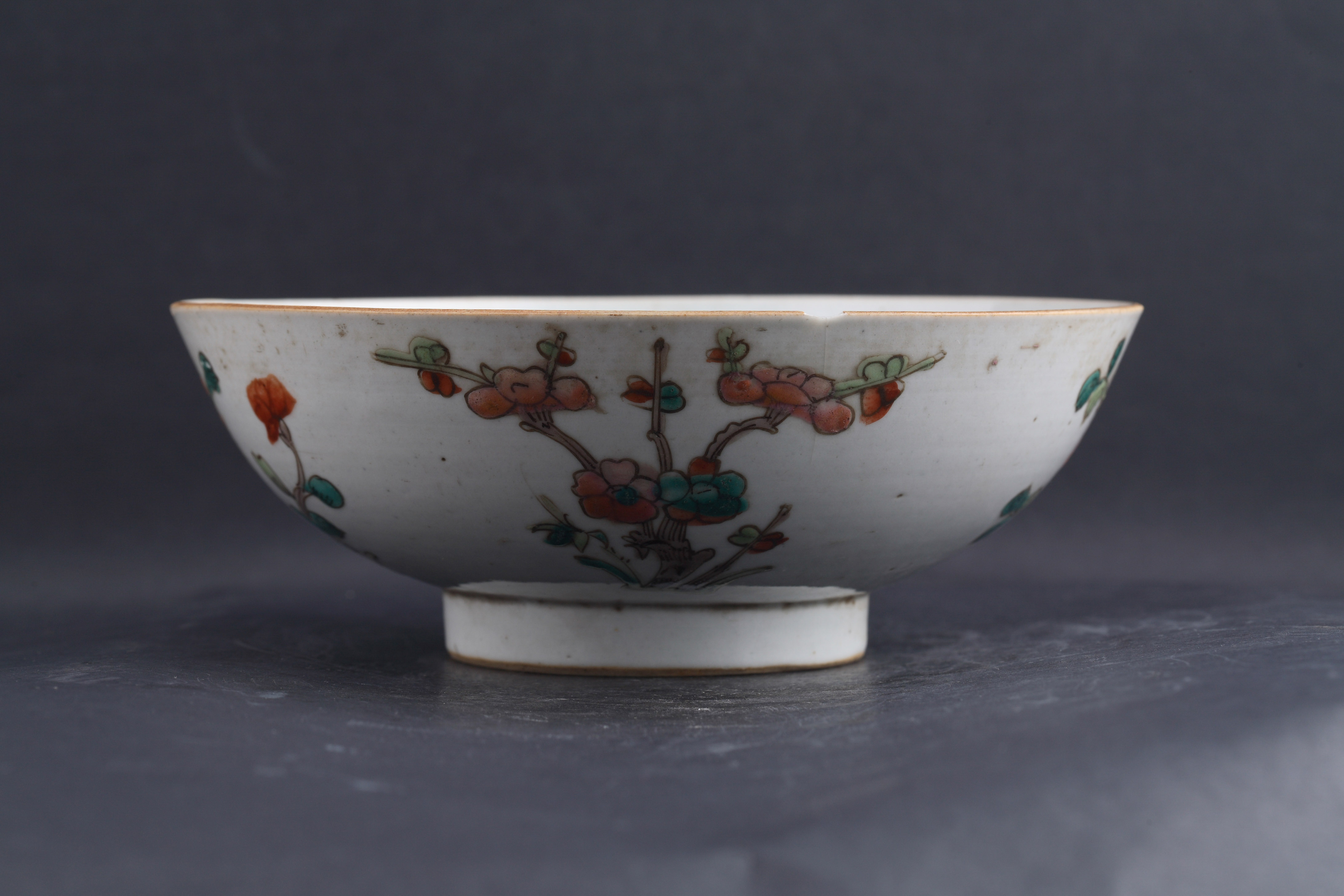 清粉彩四季花卉纹碗-149