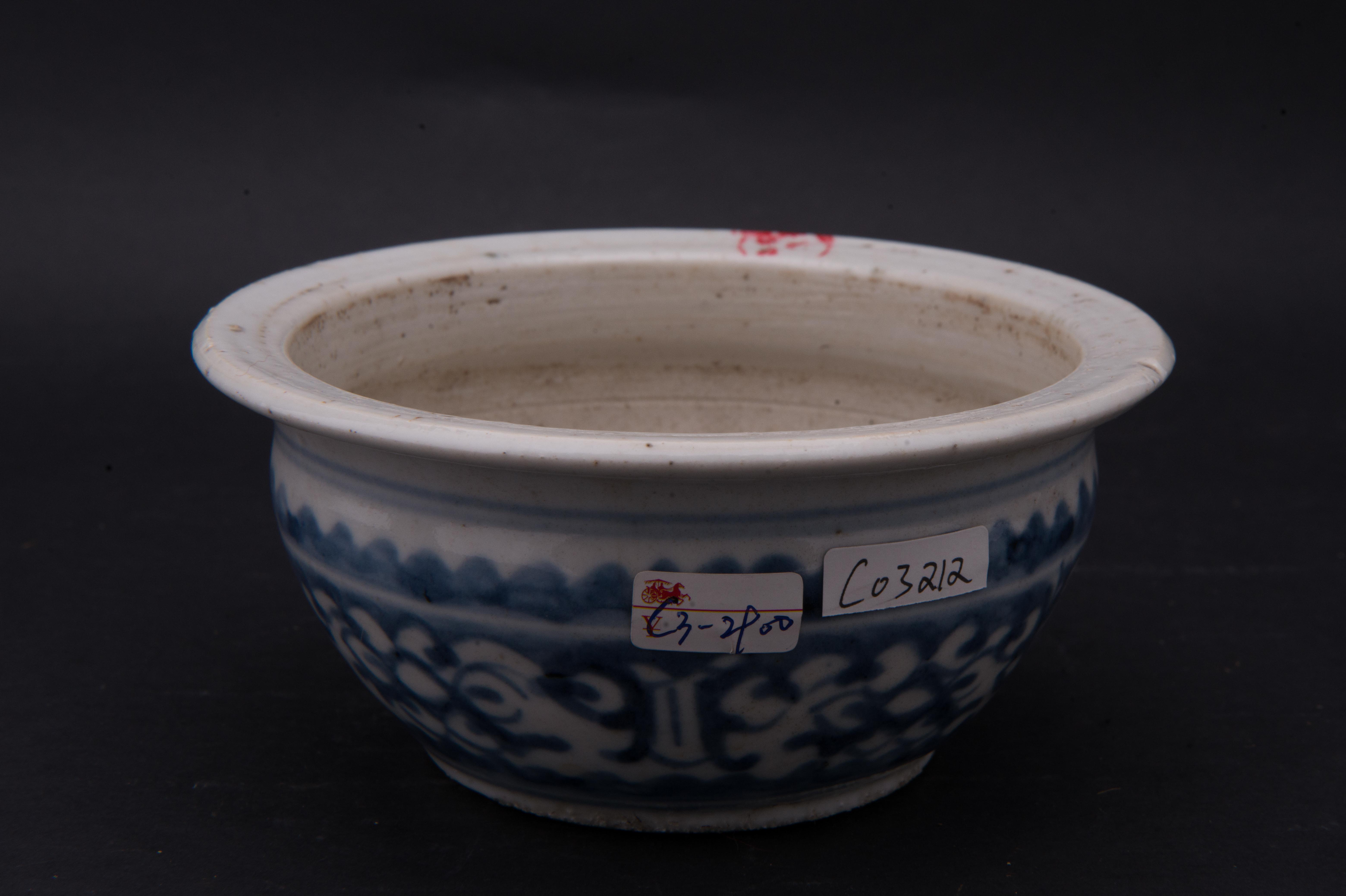 清青花夔龙纹香炉-10
