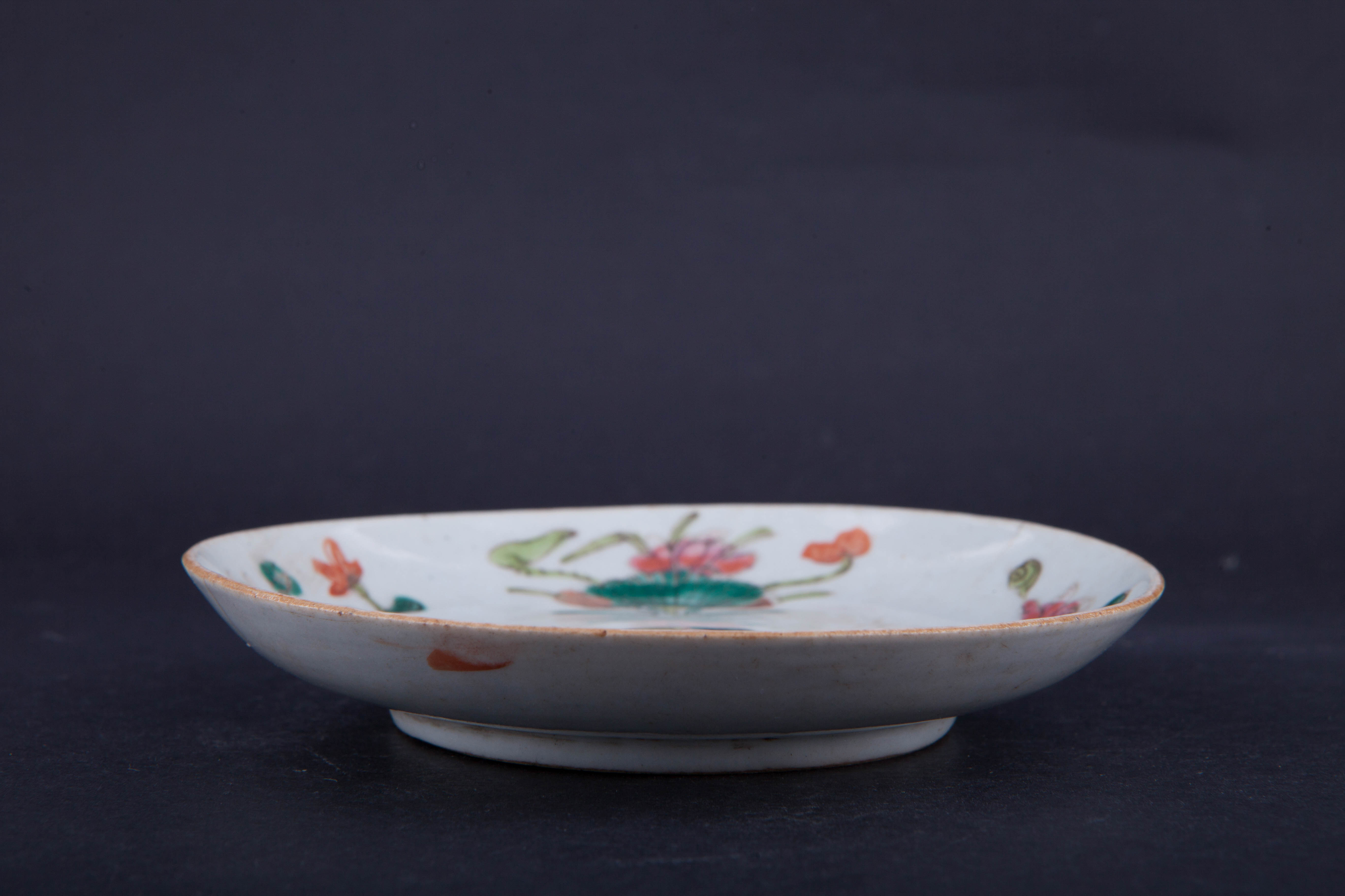 清粉彩四季花卉纹碟-47