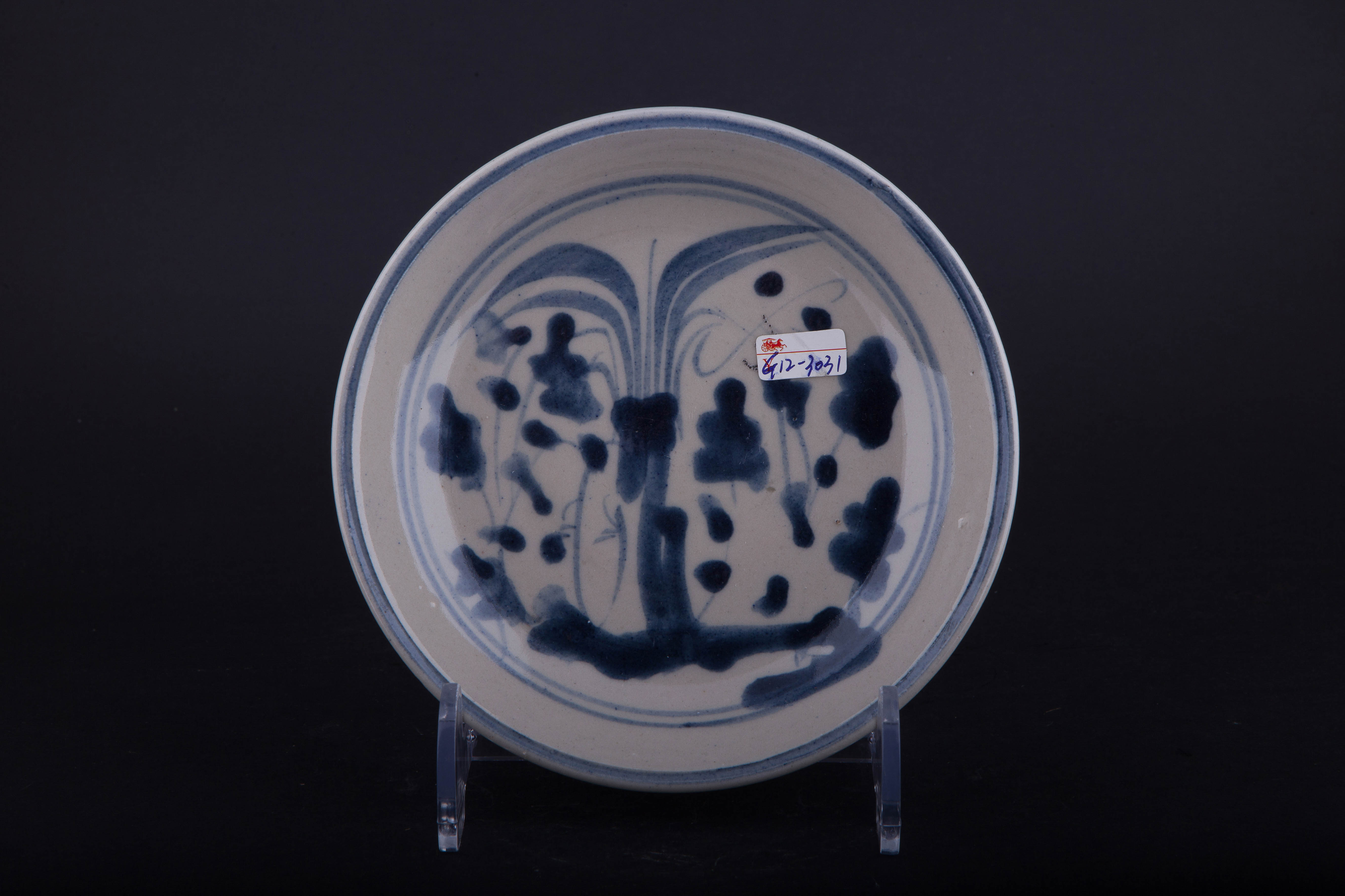 清青花花卉纹盘-150