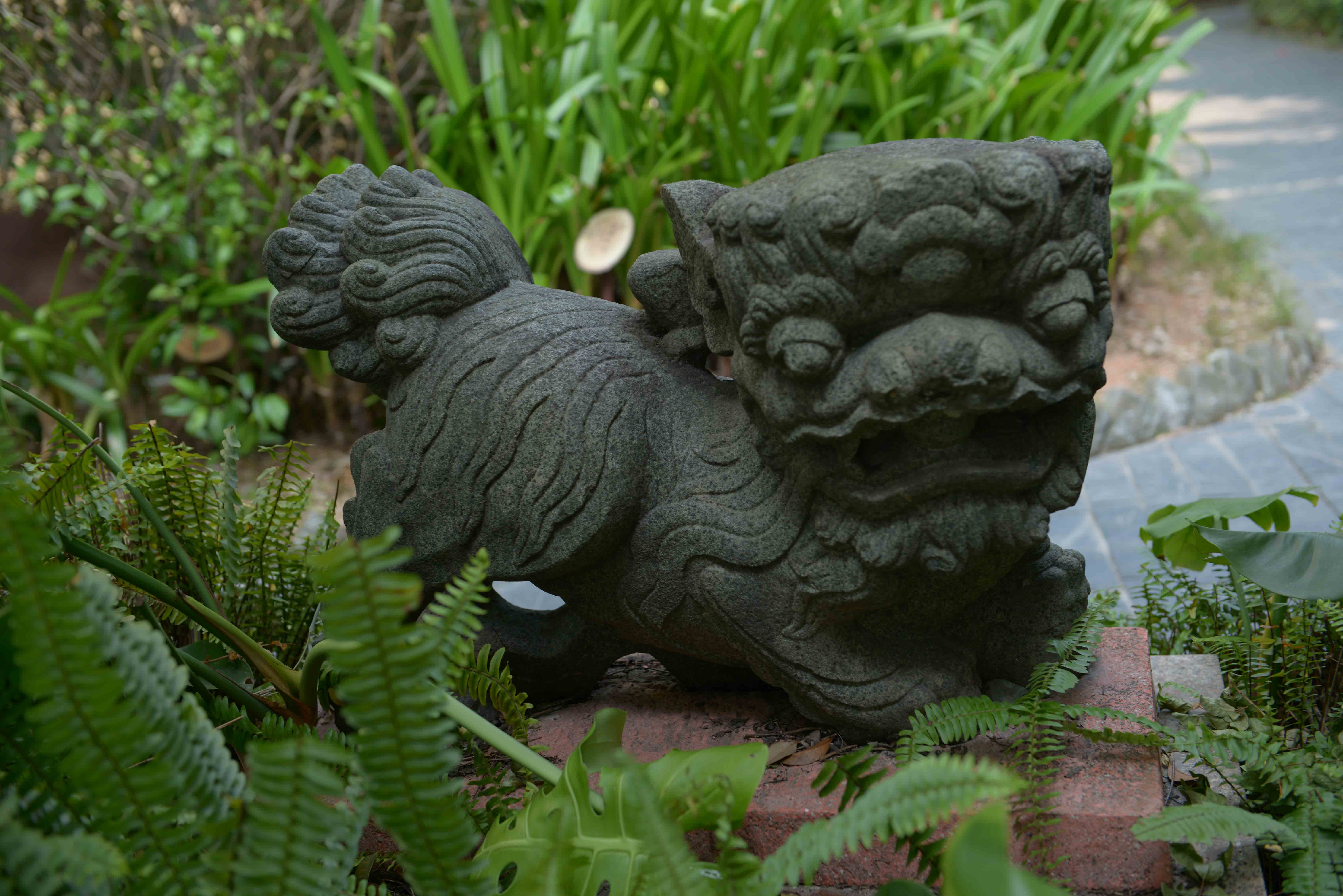 清青石雕狮子-2