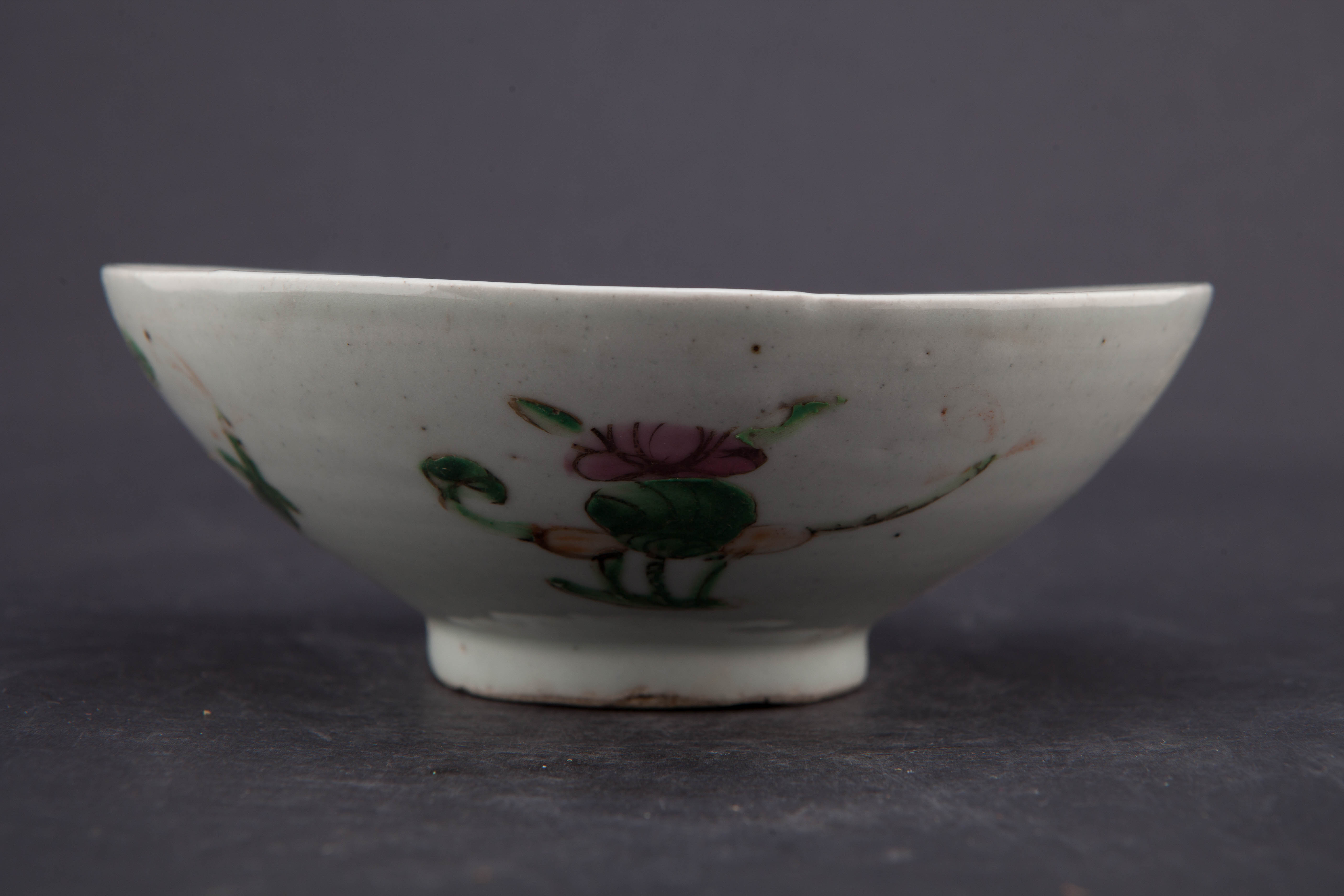 清粉彩四季花卉纹碗-48