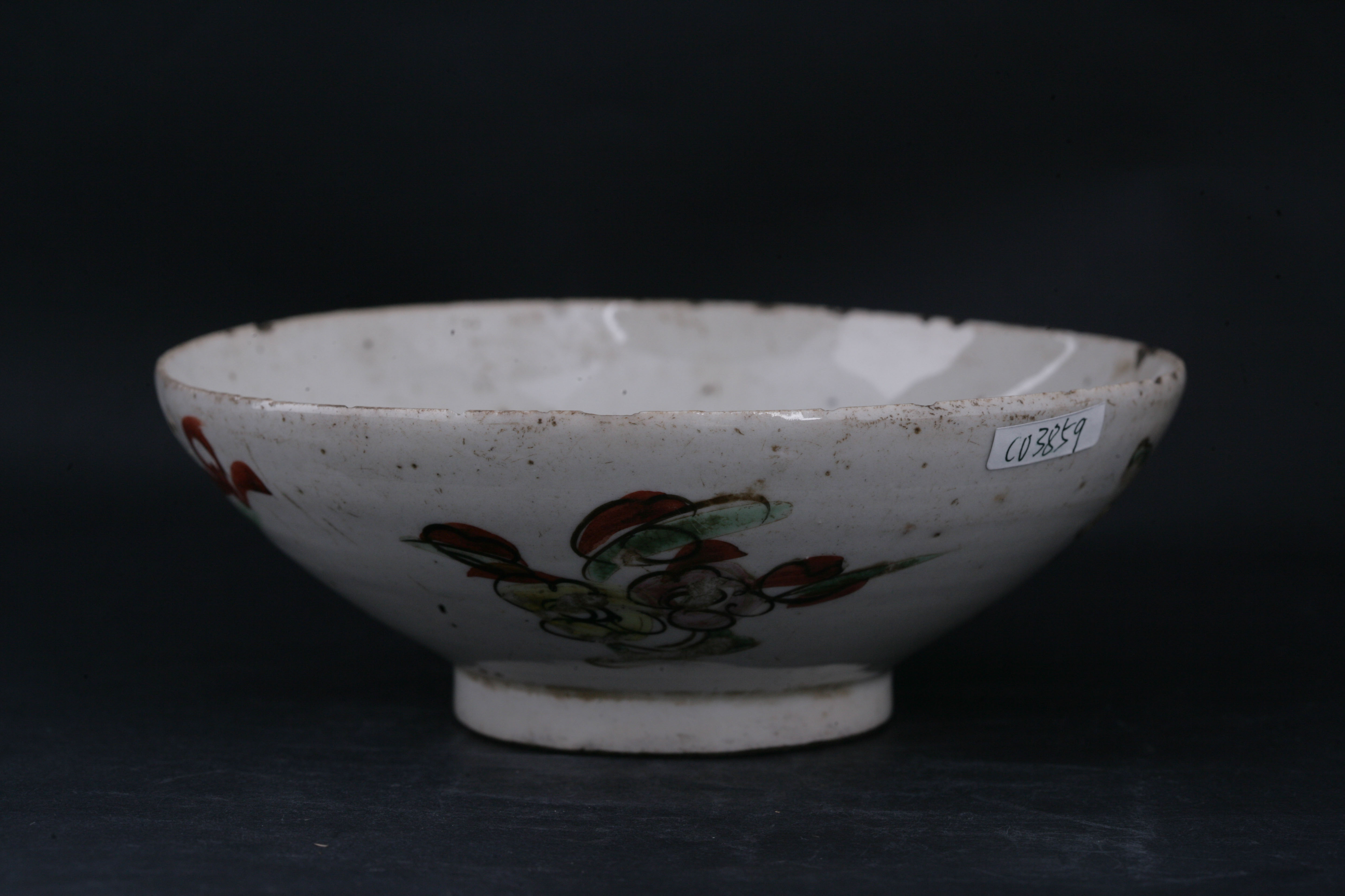 清粉彩四季花卉纹碗-110