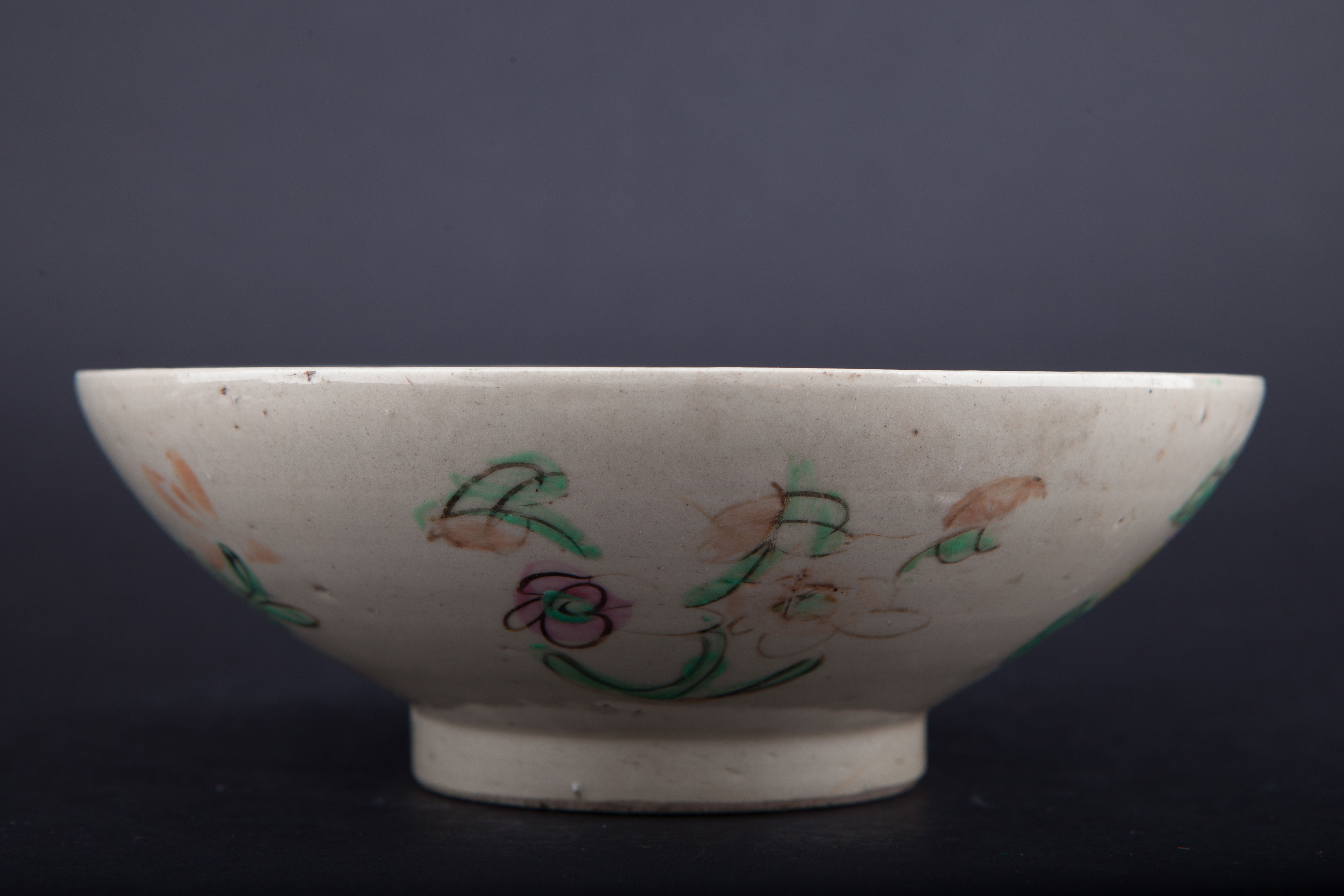 清粉彩四季花卉纹碗-71