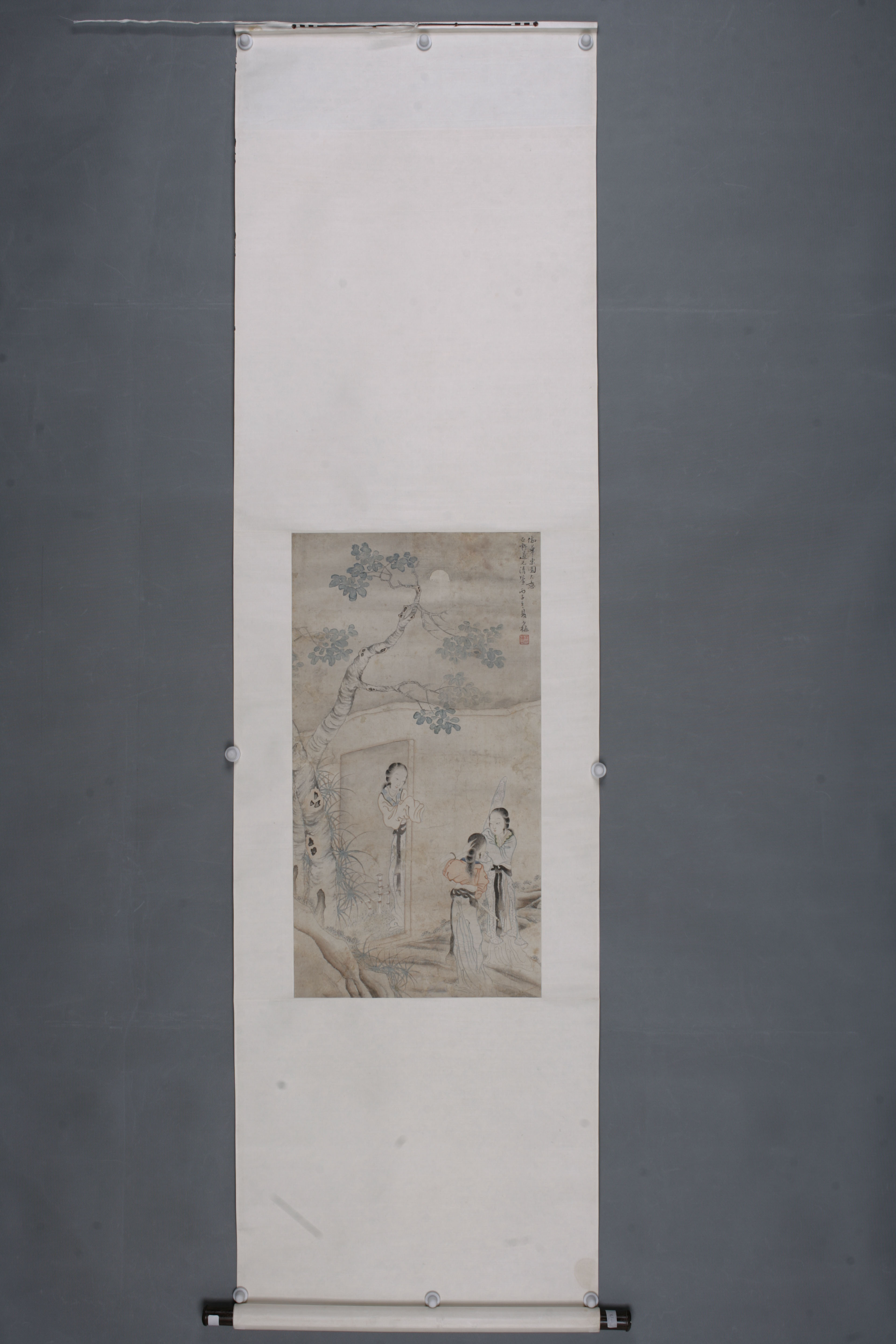 1969年黄少梅仕女图轴