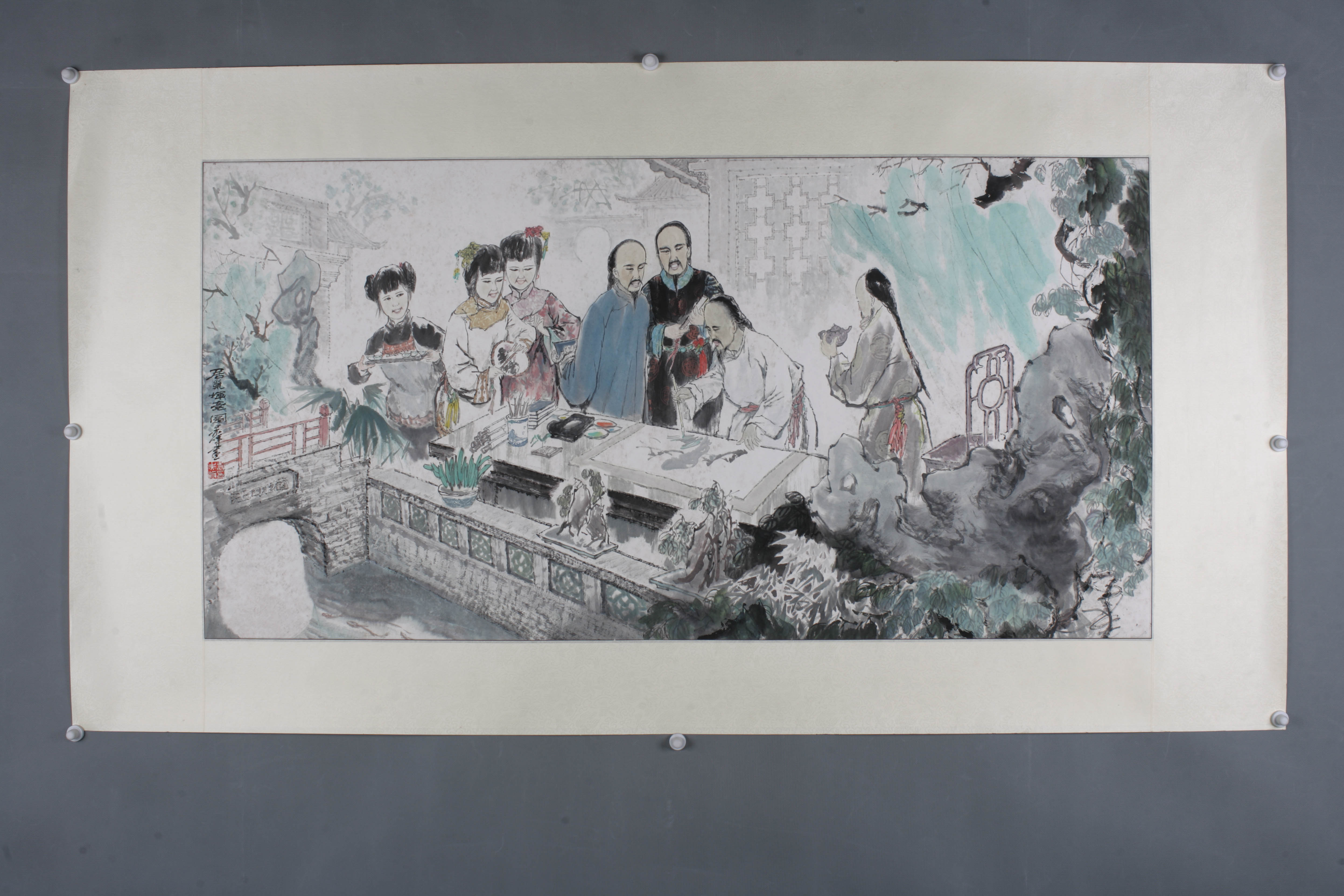 中华人民共和国袁赤峰居巢挥毫图卷