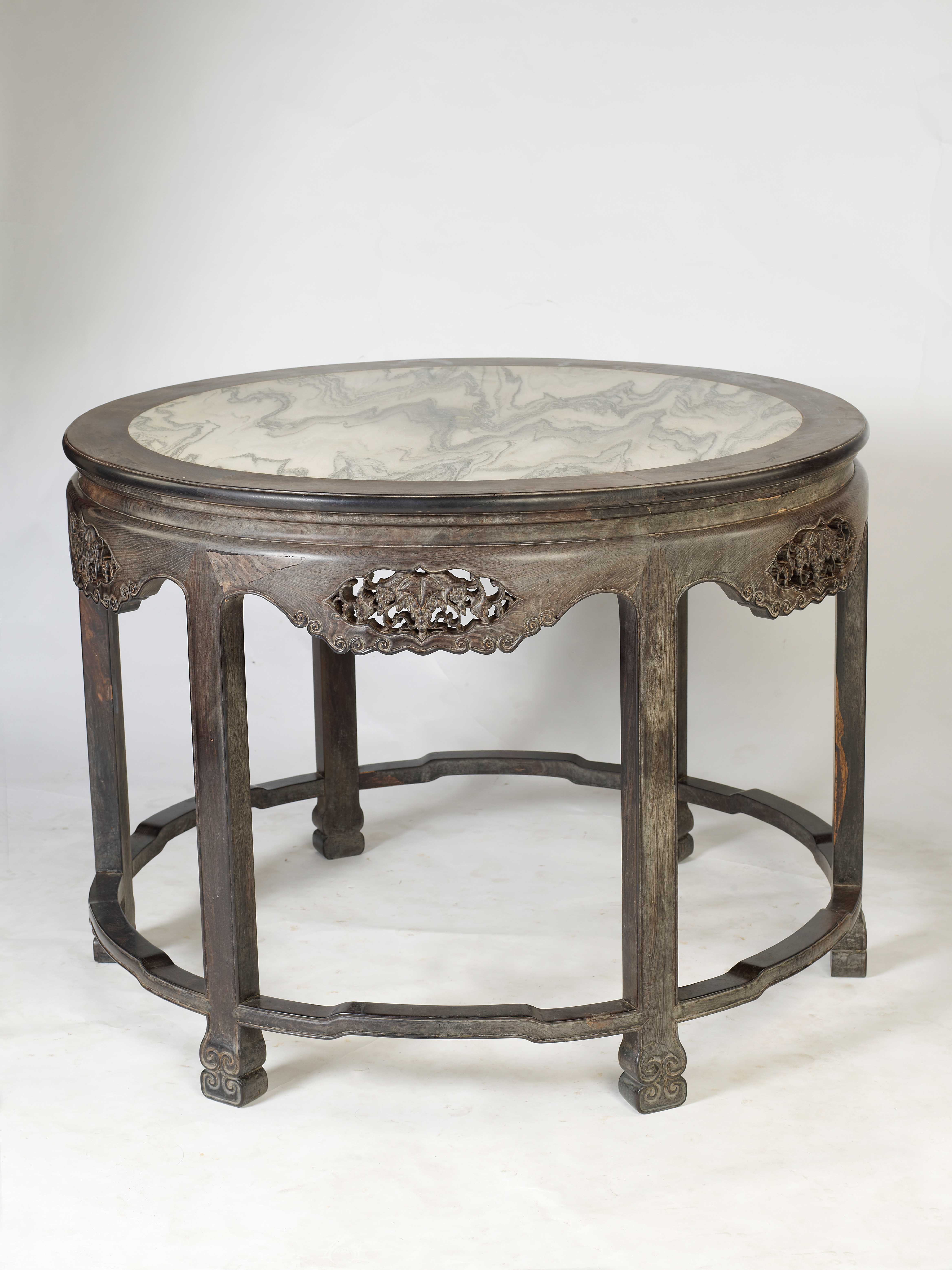 2006年酸枝木云石圆桌